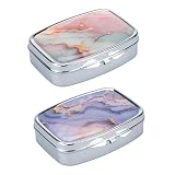 Ideen mit Herz | 2 portapillole | divisibile in due scomparti | con specchio | 5,6 cm x 4 cm x 1,6 cm
