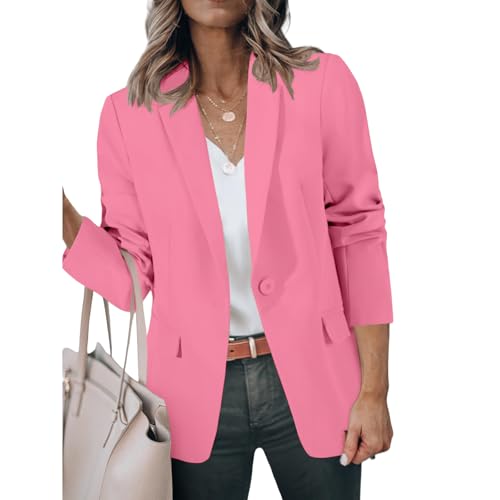 Womens Casual Blazers Open Front Long Sleeve Notch Lapel Blazers Work Blazer Jackets Business Outfits2