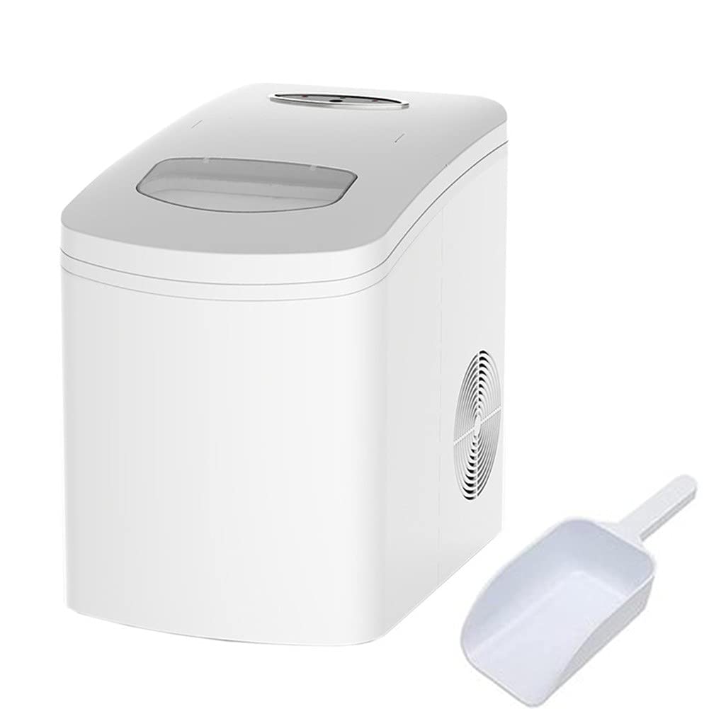 Ice Maker Máquina de cubitos de hielo, 13 Kg/24 H Máquina de cubitos de hielo de encimera que incluye cuchara y cesta extraíble