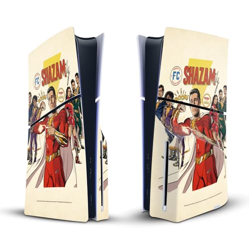 Skin PS5 Slim Disc Shazam! vinyle officiel graphismes haute définition