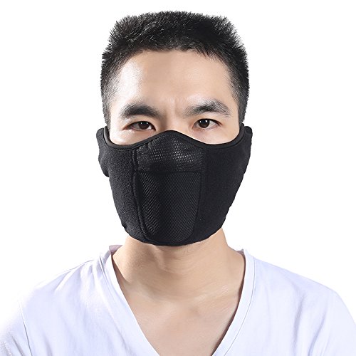 MIFULGOO Windproof Balaclava Fleece Hood with Neck Cover Half Face Ski Mask with Air Hole (Half Mask)
