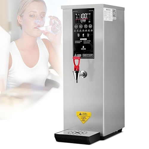 8L Commercial Electric Hot Water Dispenser - Stainless Steel Countertop Boiler for Restaurant, Hotel &amp; Office - Large Capacity Water Pot, Black Hot Water Machine