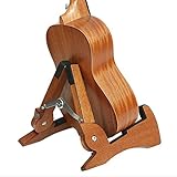 【Zeigen Sie Ihre Gitarre wie Kunst】 Dieser Gitarrenständer kombiniert künstlerisch gutes Aussehen, stabile, vielseitige Funktionsstärke in voller Größe. Es kann Ihre geliebten Gitarren wie Kunst anzeigen. Es gibt zwei verschiedene Haltestufen, um akustische Gitarren, E- oder Bassgitarren, Ukulele, Mandoline, Banjo und mehr entsprechend zu unterstützen.