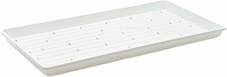 Bootstrap Farmer Microgreen 1020 Trays, White 30 Pack, Extra Strength with Holes Shallow Seed Plant Tray