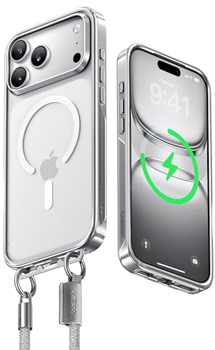 �y�ƊE���X�g���b�v�\���EMagsafe�Ή��zCASEKOO iPhone 17 Pro Max �p �P�[�X �N���A �B���o�b�N�� �ő�25W�}���[�d�Ή� �� �ϏՌ� ���ϋv�� ���� ���ϖh�~ �X�}�z �X�g���b�v �n���h�X�g���b�v�t�� ���������h�~ ������