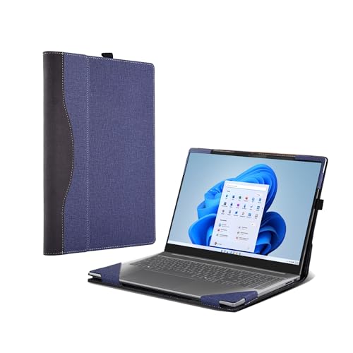 Laptop Case for Lenovo ideapad Slim 3 15ARP10/ 15lRH10/ 15lRU10 /l15AHP10/ 15IRH1OR 15.3" All Inclusive Drop Case PU Leather Protective Laptop Bag Detachable Shell (Dark Blue)
