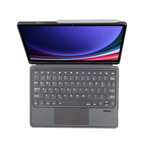 Image of RTSY Kickstand Combo Keyboard case for Samsung Galaxy Tab S10 Lite, S10 FE, S9, S9 FE, S8, S7 (11 /10.9 Inch) with 7-Color Backlit & Touchpad, Portrait & Horizontal Mode, Magnetic Detachable Keyboard