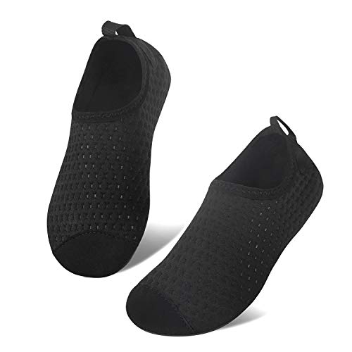 Toddler Water Shoes Kids Quick Dry Water Swim Socks Boys Girls Non Slip Aqua Socks For Beach Swim Pool（Black Toddler Size 3.5） #TOP21