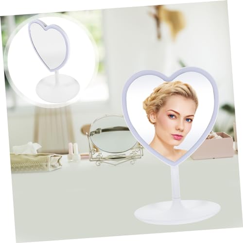 Espejo de maquillaje LED en forma de corazón con luz inteligente miniatura 5