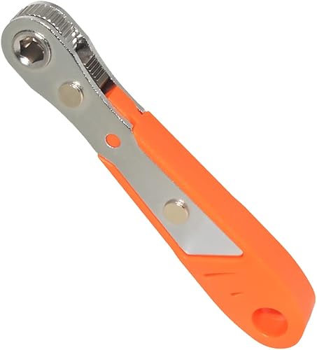 Miniatura 7 de Juego de 12 mini llaves de trinquete de 1/4 de pulgada de ángulo recto de acero de 36 dientes, mango reversible de 90 grados con juego de puntas de