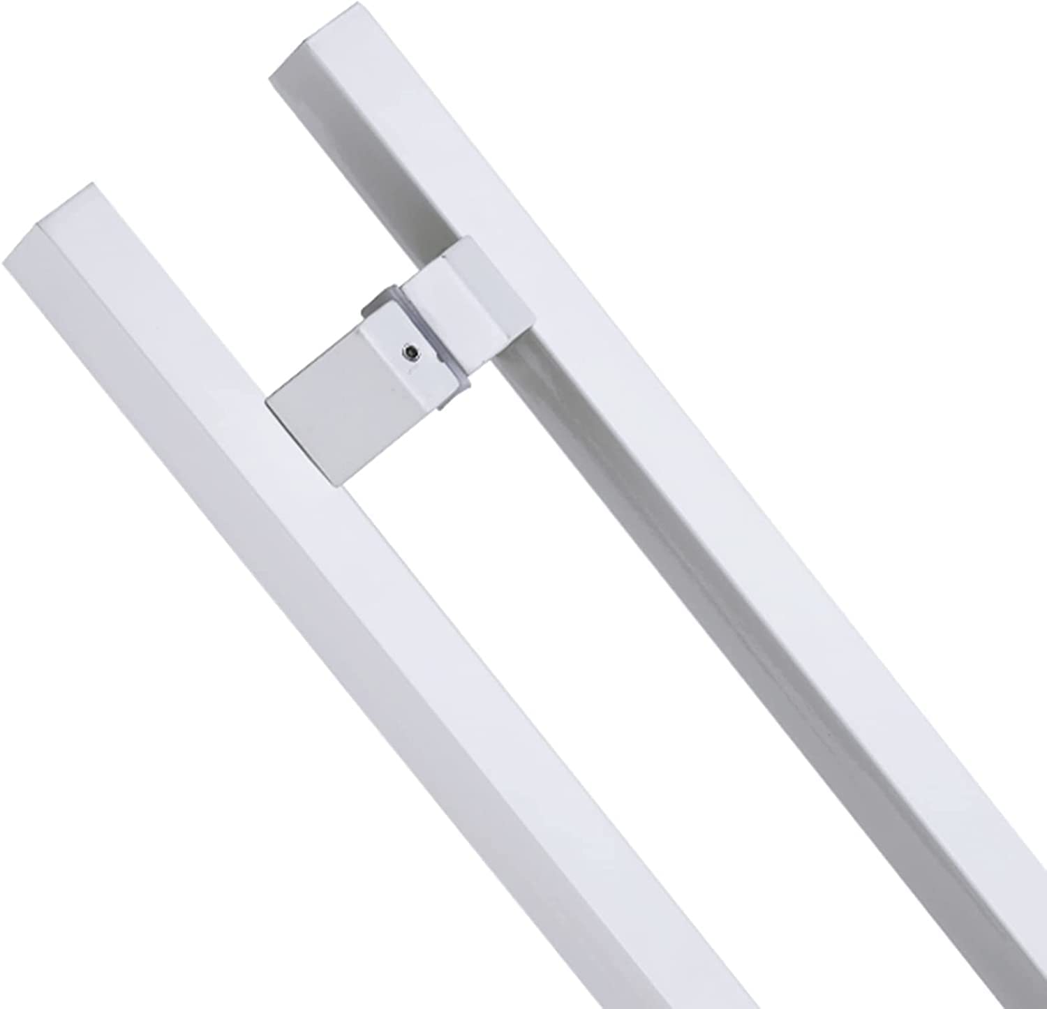 DFGHNBVC Modern Stainless Steel Push-Pull Bar Handle, Large Double-Sided Commercial Door Handle For Sliding Barn Doors, Replacement Hardware Set, 80-150Cm Length,White-80Cm/31 1/2