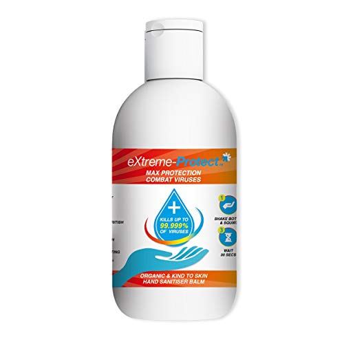 eXtreme-Protect Max Protection Hand Sanitiser Balm 100ml | Alcohol Free | Organic | Proven to kill up to 99.999% of viruses, bacteria, germs and fungi