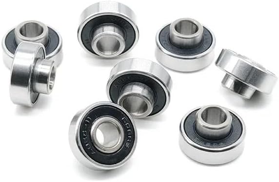 8PCS Skateboard Bearing 608RS 8x22x7mm Abec9 Integrated Spacer Longboard Bearing 608 Dance Board Double Rocker Board Bearings