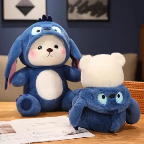 Image of Liquortees Big Teddy Bear Soft Toy, Soft Toys for Baby Girl, Baby Plushies Hoddy Teddy Bear, Kids Toys, Stuffed Toys, for Girls - (28 Cm Blue)
