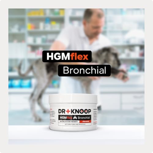 HGM Hund Schleimlöser mit Bronchialkräutern, unterstützt Atemwege & Bronchien, natürliches Pulver für Hunde zur Atemunterstützung & Schleimlösung, HGMflex 75 g