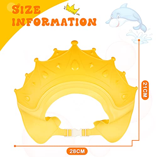 SATINIOR Baby Bath Shower Cap Children Shampoo Shower Cap Yellow Crown