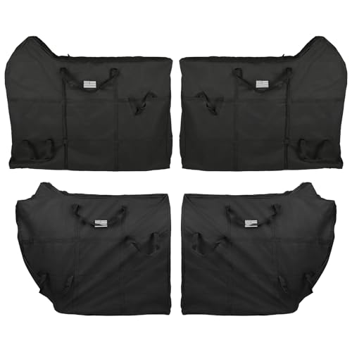 Door Storage Bags for Ford Bronco 4 Door 2021 2022 2023 2024 2025 2026 Front and Rear 4PC Removable Door Protection Bags with Carry Handle Oxford Cloth Organizer (Not for Sport)