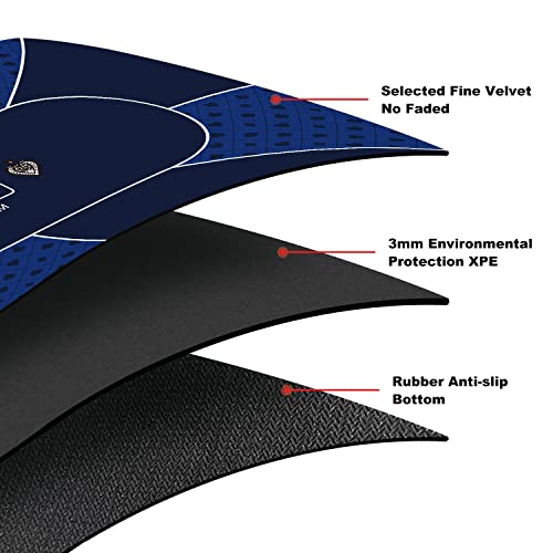 Yuzpkrsi 70 X 35 Inch Poker Mat, 10 Players Texas Hold'em Poker Rubber Mat Poker Topper For Tables, Folding Portable Poker Table Top Layout W/Carrying Bag For Poker Games, Blackjack, Casino #TOP2