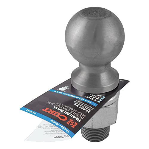 Image of CURT 40085 Raw Steel Trailer Hitch Ball, 30,000 lbs, 2-5 /16-Inch Diameter, 1-1 /4 x 2-5 /8-Inch Shank