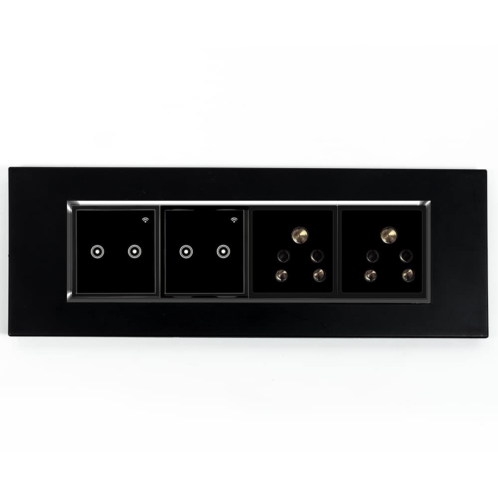 L&G 8 Modular Smart Switch Board | 2 Smart Switch Control, 2 Socket (Compatible with Alexa, Compatible With OK Google & SIRI Shortcut) (Size: 8M Horizontal- 262 x 90 x 45 mm)-image-19