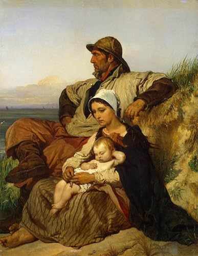 Cuadro La Famiglia Di Pescatori de 60x90cm para renovar paredes vacías con arte