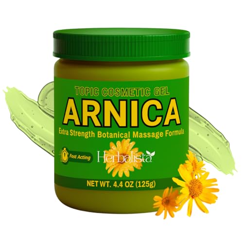 Arnica Extra Strength Topical Gel 4.23 oz (125g) Natural High Potency Fast-Absorbing Botanical Gel for Muscles & Joints Cooling Herbal Massage Therapy Post-Workout & Daily Use Vegan & Non-GMO