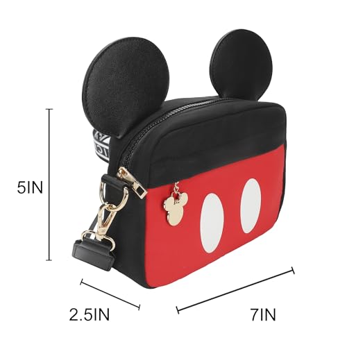 Disney Mickey Mouse Ears & Shorts Black 7" Crossbody Bag2