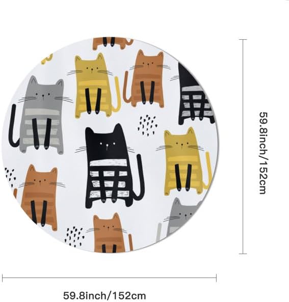 Miniatura 2 de Mantel redondo con estampado de tortuga marina, mantel decorativo lavable, resistente a las arrugas, para el hogar, cocina, comedor, picnic,