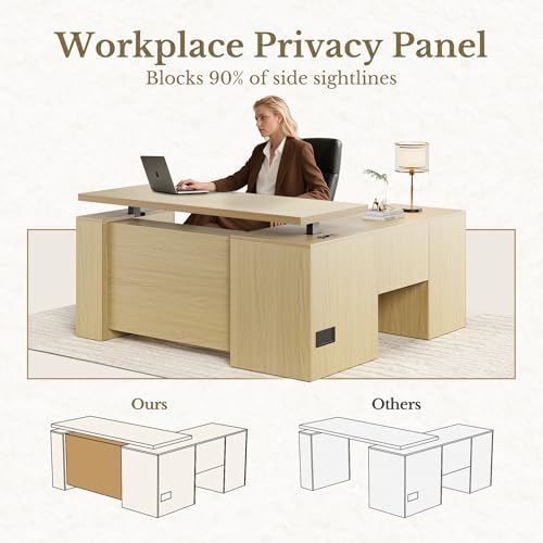 L shaped executive office desk