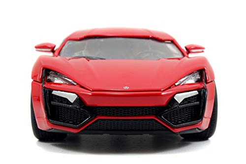Jada 97377 1:24 Fast & Furious 7 Lykan Hypersport W Motors-JA97377, Red, 1: 24 Scale - Image 4