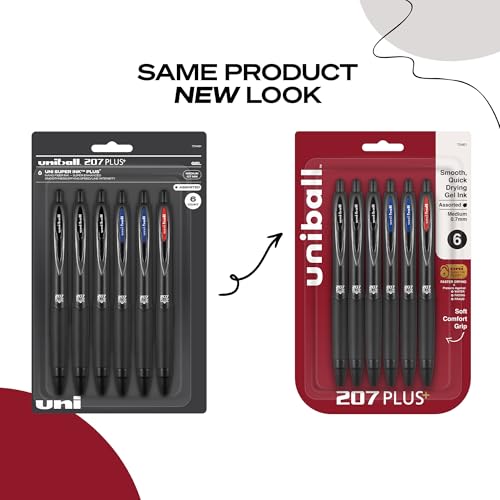 Image of 207PLUS+ Gel, 0.7 mm, Asst Bus, 6pk