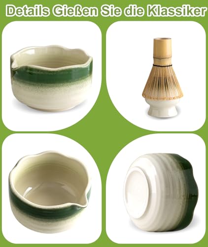 JBER Matcha Set, Handgefertigter Matcha Besen Set 7 Teiliges für Anfänger – Ansicht 5