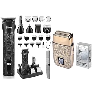 Ufree Beard Trimmer for Men, Electric Razor Shavers for Men, Cordless Hair Clippers, 7 in 1 Beard Grooming Kit for Mustache Body Nose Hair and Facial, Gifts for Men…
