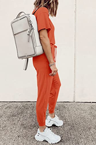 PRETTYGARDEN Women's Two Piece Sets 2025 Summer Spring Jogger Pants Travel Vacation Lounge Outfits Airplane Matching Clothes