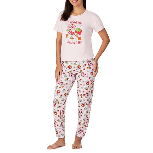 Image of Richard Leeds International Womens 2 Piece PJs Set - Disney | Hello Kitty | Snoopy - Short Sleeve Top & Jogger Lounge Sets