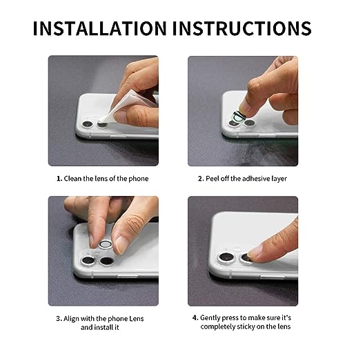 Image of DD SON Back Camera Lens Protector Tempered Glass For iPhone 12 Pro /12 /11 Pro Max /11 Pro / 11 /12 Mini | Case Friendly with Edge to Edge Coverage and Easy Installation Kit, Pack of 1 (silver)