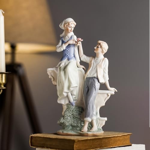 MTME Porcelain Figurine, Lady with Flowers, Memorabilia, Wedding Gifts, Statue Home Decor (Marry me) - Image 5