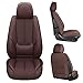 Coverado Front Seat Covers, Waterproof Nappa Leather Seat Covers for Cars, Car Seat Covers Front Seats, Driver Seat Cover, Car Seat Protector Cushions Universal Fit for Most Sedans SUV Truck, Brown