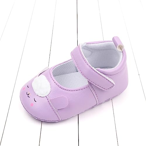 Summer Children Infant Toddler Shoes Boys and Girls Sports Flat Bottom Lightweight Hook Loop Cute (Purple, 5 Infant)4