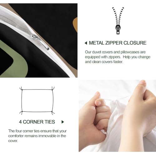 Housse de couette 180x200 géométrique multicolore pour un lit sans plis - 8