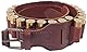 VlaMiTex Patronengürtel Echt-Leder Braun 20 kal (J45, L Taille 103-123)