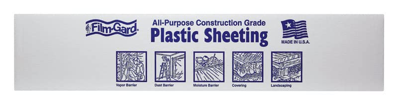 Berry Plastics Film-Gard Plastic Sheeting 6 mil x 10 ft. W x 100 ft. L Polyethylene Black