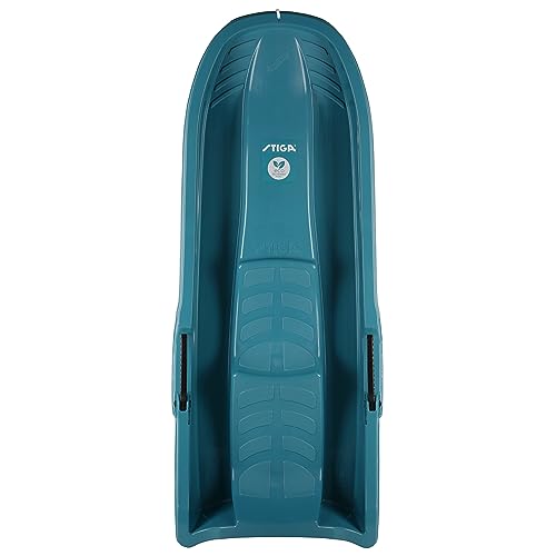 STIGA Pacer Duo Bio Schlitten für 2 Kinder mit Bremse aus Bio Kunststoff - Aqua