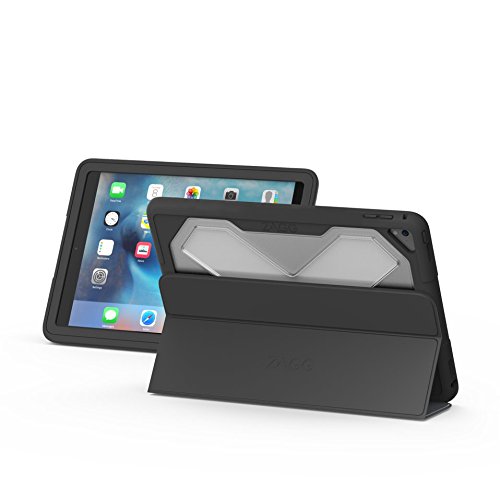 ZAGG Rugged Messenger Extremely Protective Case for 2017 iPad 9.7 with Built-in St