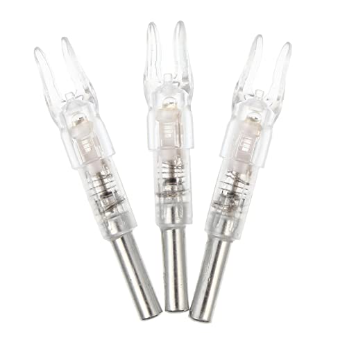 SUPVOX Led Lighted Arrow Nocks and Tails Accessory Kit 6.2mm Fletching Easy Replacement