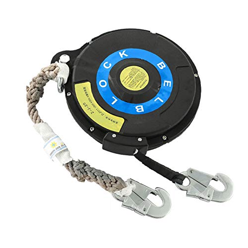 Imbracatura anticaduta autoretrattile, Dispositivo anticaduta Professionale, Dispositivo di Protezione anticaduta con Funzione autobloccante, capacità di carico - 100 kg, disposit