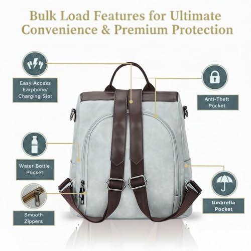 Image of VISMIINTREND Backpack for Women | Stylish Vegan Leather Backpack Bags for Women | College Bag for Girls | Office, Travel & Daily Use