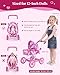 BABESIDE Baby Doll Stroller Set with 12 Inch Baby Doll, 14 Pcs Baby Doll Accessories, Folding Doll Pram Pretend Play Set, Feeding, Bath & Care Toys, Gift for Girls Ages 3yrs+