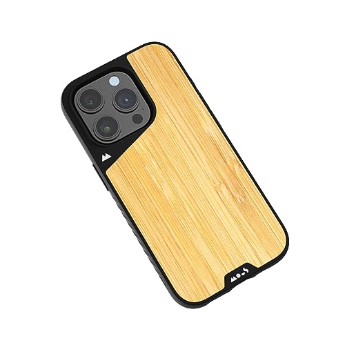 Mous Case for iPhone 15 Pro MagSafe Compatible - Limitless 5.0 - Bamboo - Protective iPhone 15 Pro Case - Shockproof Phone Cover