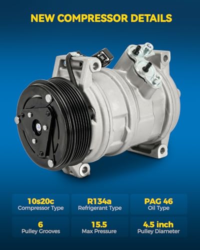 Image of PHILTOP 158313 NEW Air Conditioning AC Compressor with Clutch for GMC Acadia 2007-2012, Chevy Traverse 2009-2012, Buick Enclave 2008-2012, Saturn Outlook 2007-2010